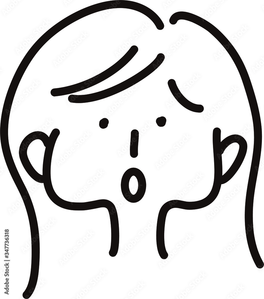 Obraz premium 手描きの人物イラスト