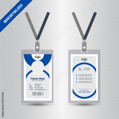 Creative Id Card Design Vector Template. Identity badge Template.