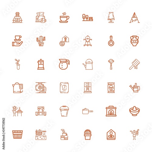 Editable 36 pot icons for web and mobile