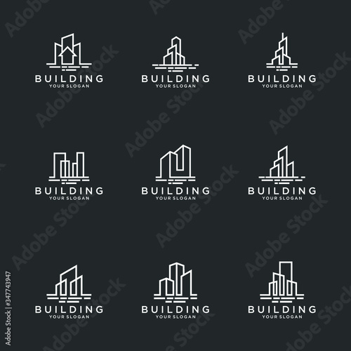 Real Estate Logo Set / Creative House Logo Collection / Abstract Buildings Logo Set