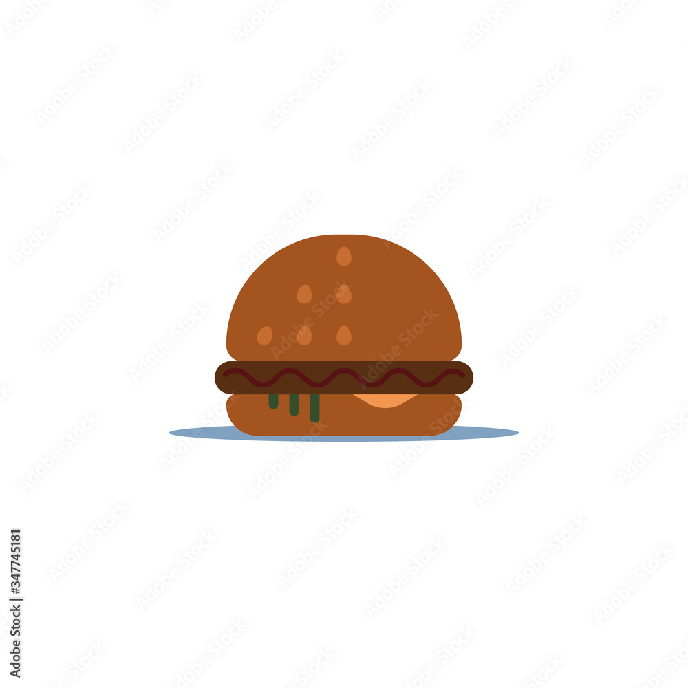 Hamburger icon. vector fast food symbol in flat style Hamburger icon. vector fast food symbol in flat style