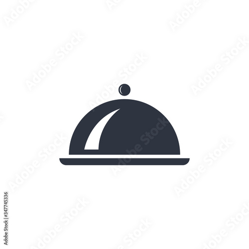Restaurant tray icon. Vector illustration on white background