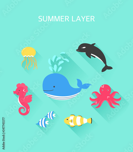 A collection of object layers that emerge in the summer
