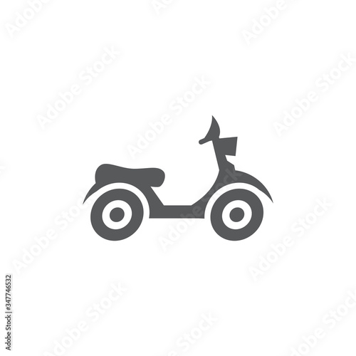 Moped icon on white background