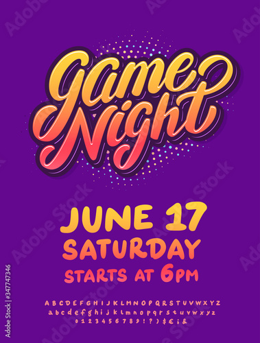 Game night flyer.