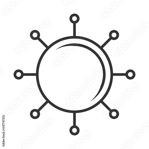 Simplified corona virus icon illustration
