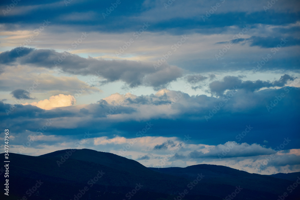 clouds over the mountains