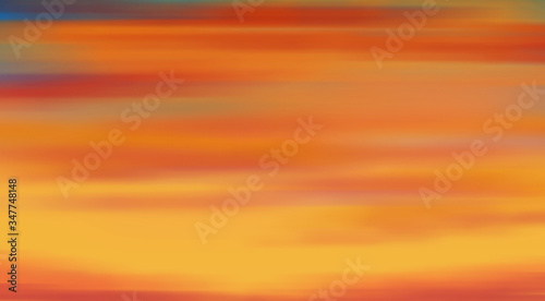 illusion abstract orange lighting in sunset cloud sky
