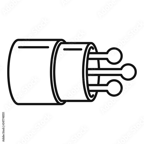 Communication optical fiber icon. Outline communication optical fiber vector icon for web design isolated on white background
