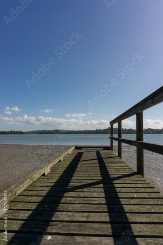 Wooden bridge over the sea