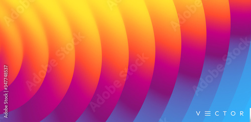 Abstract waved background with layers. Trendy covers design. Vector illustration in modern art style.