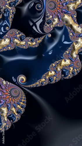 Artistic and imaginative digitally designed abstract 3D background
