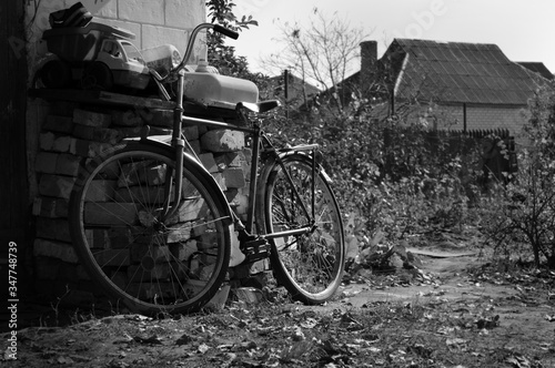Vintage bicycle in the street. © Алина Титова