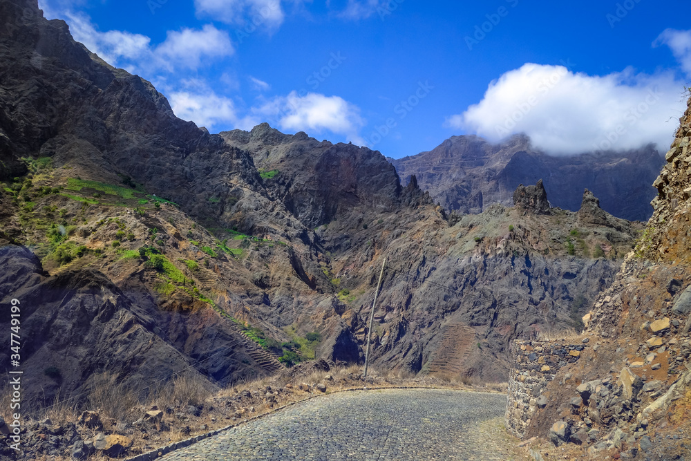 Mountains landscape in Santo Antao island, Cape Verde