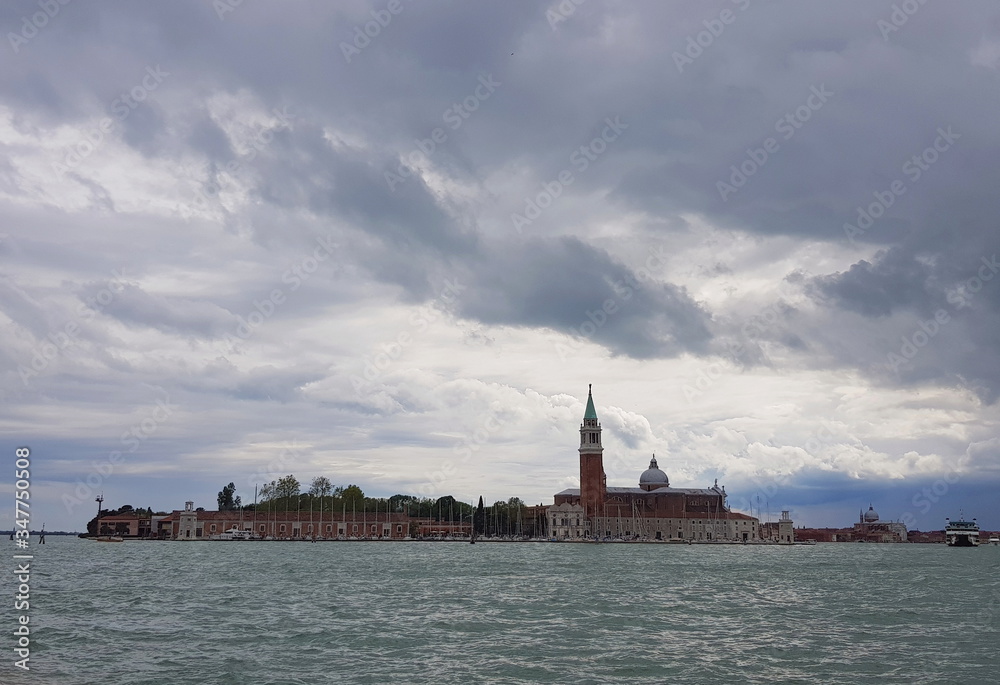 Fototapeta premium Venice island in the rain