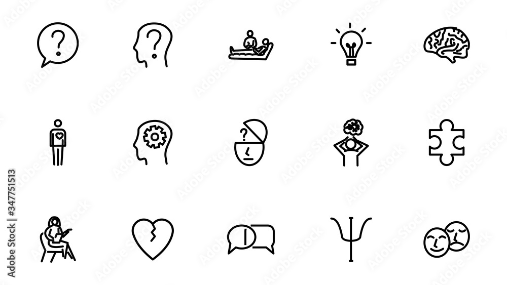 
Simple Set of Psychology  Line Icons.vector illustration
