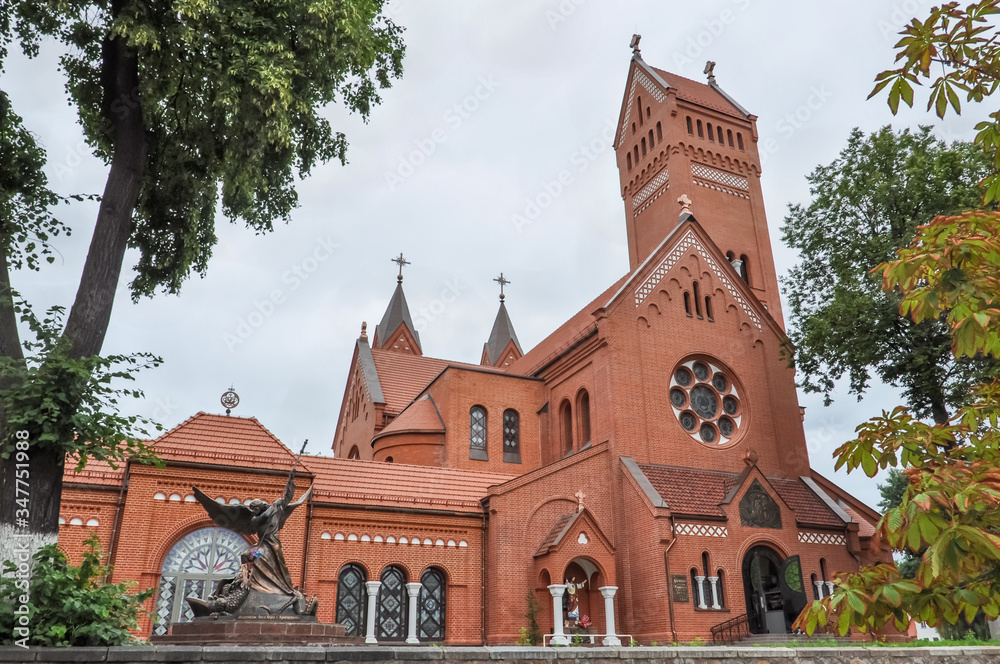 Catholic church of St. Simeon and St. Helena, also called the Red Church - the most famous Catholic church in Minsk.