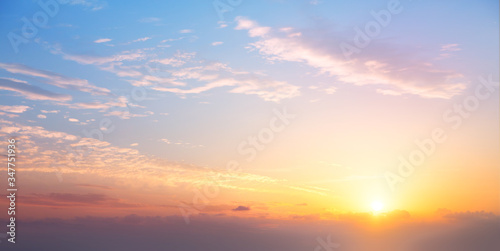 sunrise cloudy sky  Abstract Background of colorful sky concept