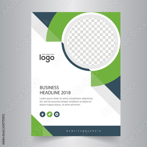 Corporate flyer design layout template in A4 size.  Business Concept.