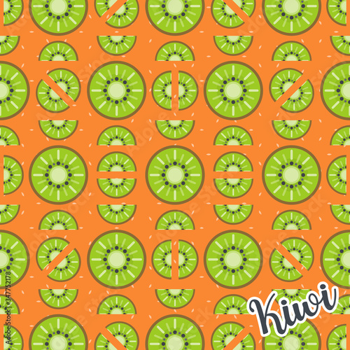 Cute and colorful kiwi pattern