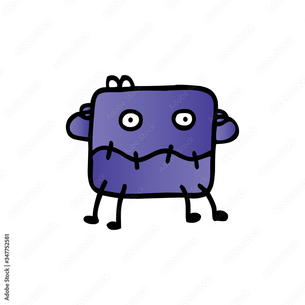 Cute cartoon monster. Vector funny monster character illustration design Cute cartoon monster. Vector funny monster character illustration design