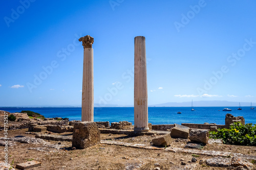 Columns in Tharros archaeological site, Sardinia © daboost