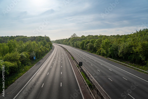 M20 Motorway in Kent, UK during the lockdown for COVID-19