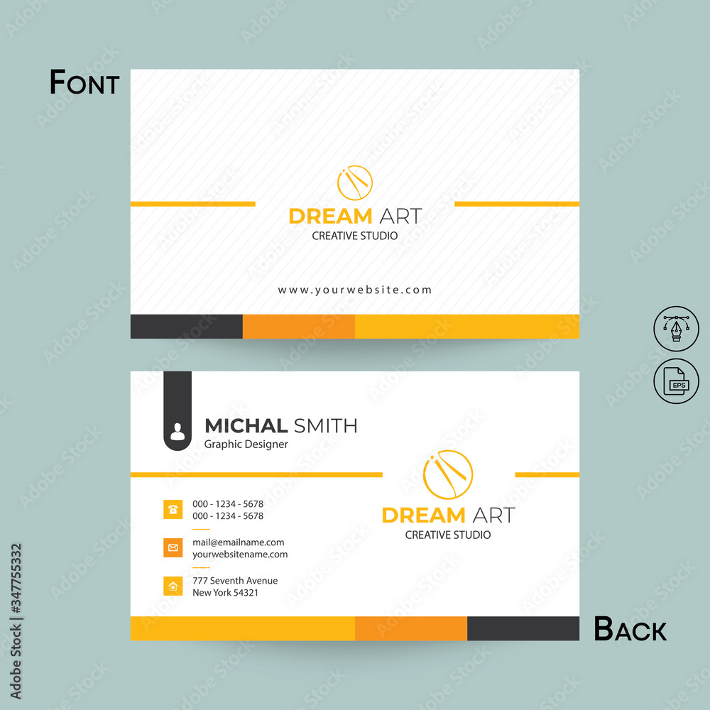 Simple and Clean professional Business Card Template Simple and Clean professional Business Card Template