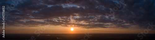 Panorama of sunset at an altitude of 500 meters Ukraine. © Vidima studio MAX