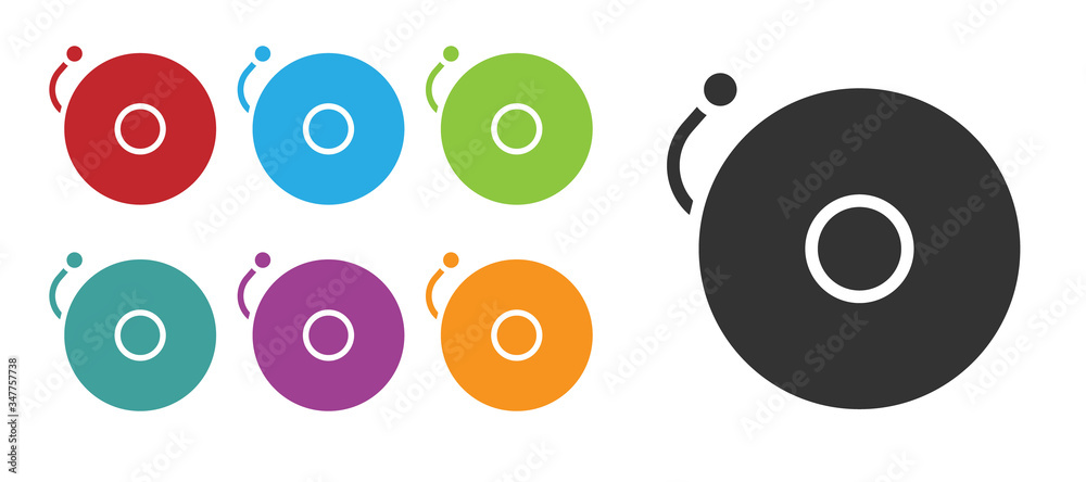 Black Ringing alarm bell icon isolated on white background. Alarm symbol, service bell, handbell sign, notification symbol. Set icons colorful. Vector Illustration Black Ringing alarm bell icon isolated on white background. Alarm symbol, service bell, handbell sign, notification symbol. Set icons colorful. Vector Illustration
