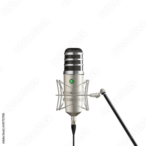 Professional microphone on a white background