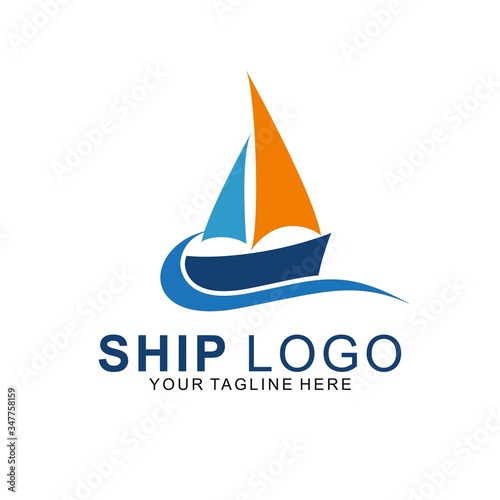 Premium Ship logo with modern concept