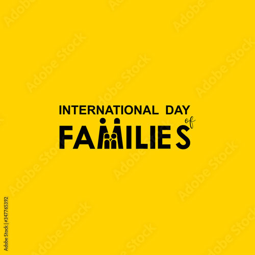 International Day Of Families Design Vector Illustration. Happy Family Day