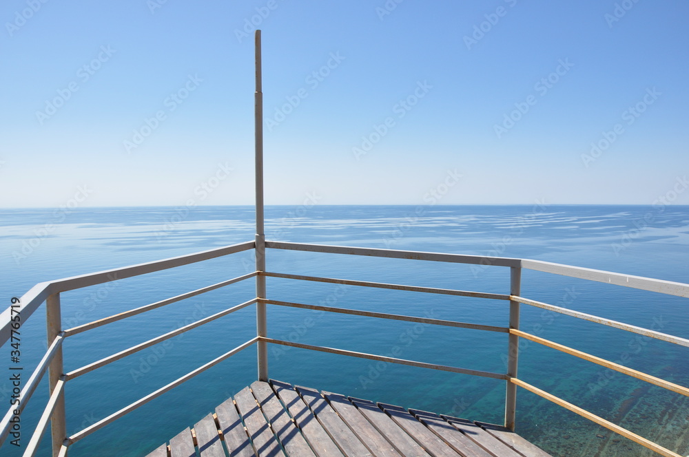 Naklejka premium calm on the black sea, summer