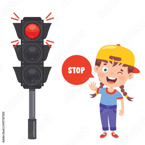 Traffic Concept With Funny Characters