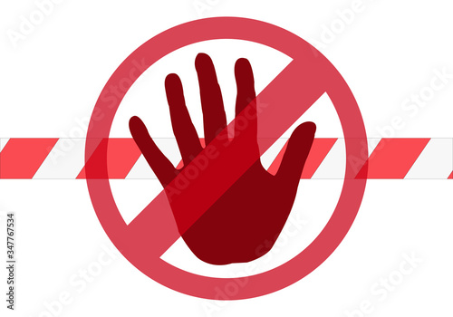 Barrera y señal de prohibido el paso.