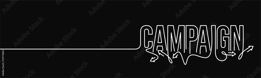 Camping Calligraphic line art Text shopping poster vector illustration Design.