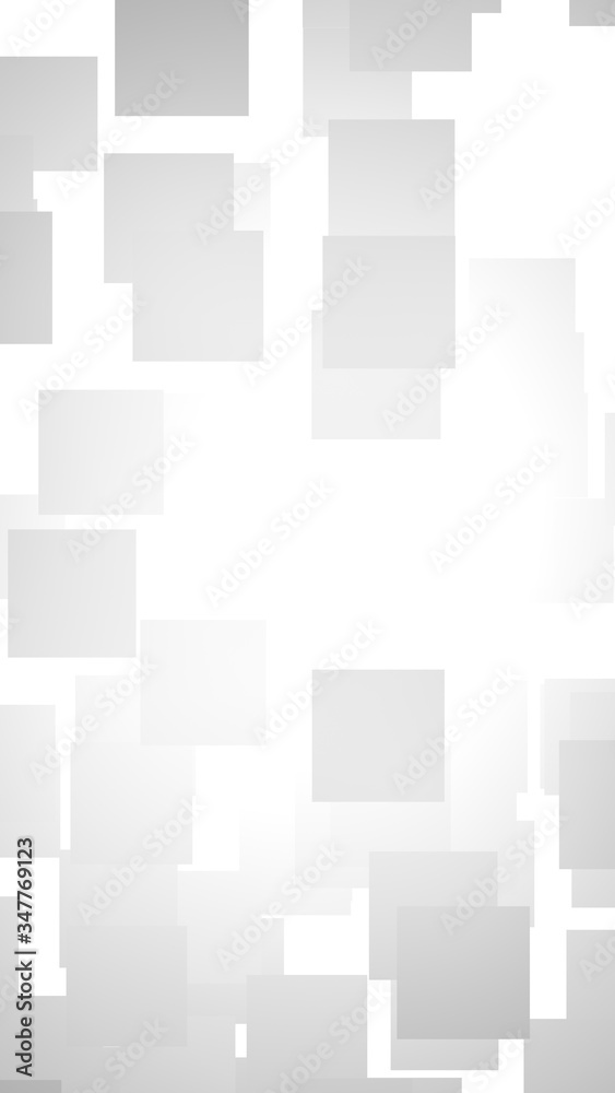 White abstract background. Misty backdrop with grey squares. 3D illustration