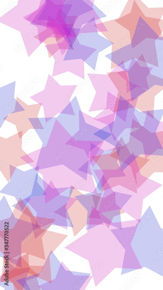 Multicolored translucent stars on a white background. Vertical image orientation. 3D illustration Multicolored translucent stars on a white background. Vertical image orientation. 3D illustration