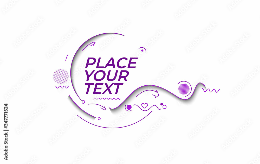 Flat linear promotion banner, scroll,  sticker, badge, price tag, poster design.