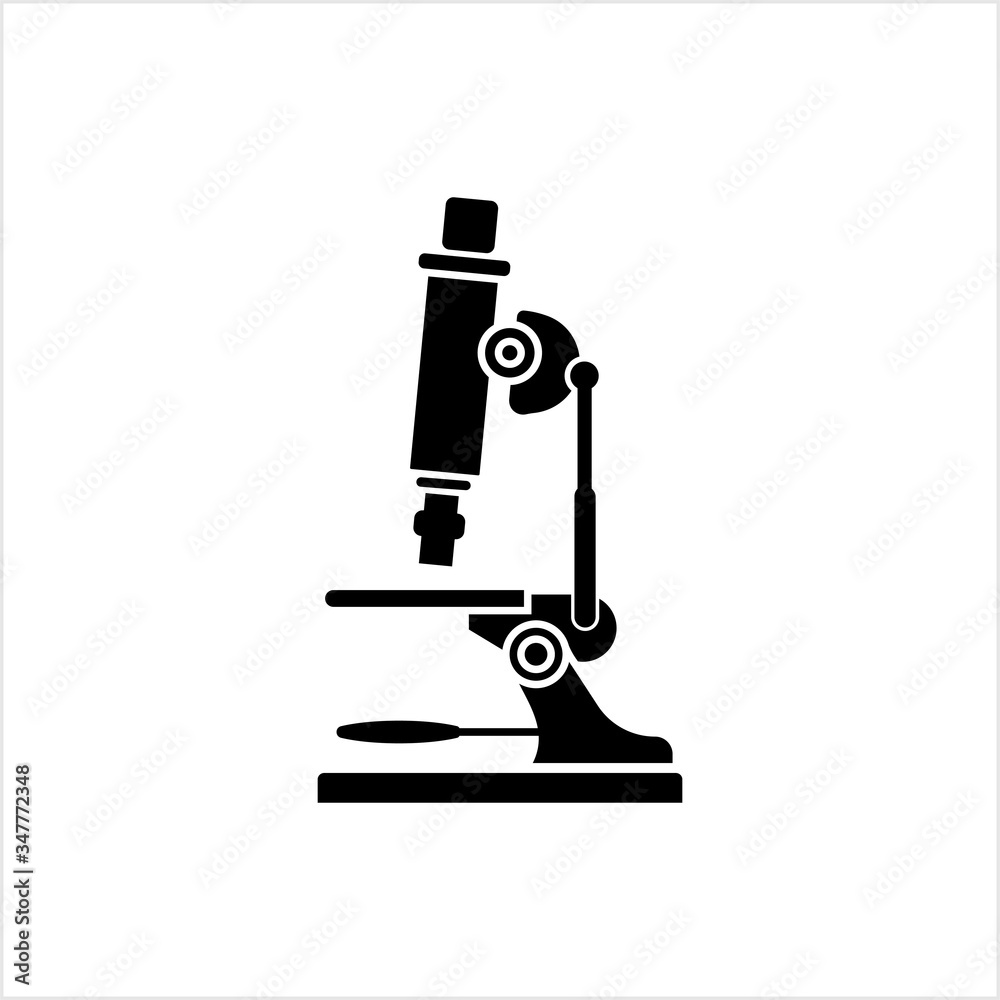 Microscope Icon, Laboratory Magnification Instrument Microscope Icon, Laboratory Magnification Instrument