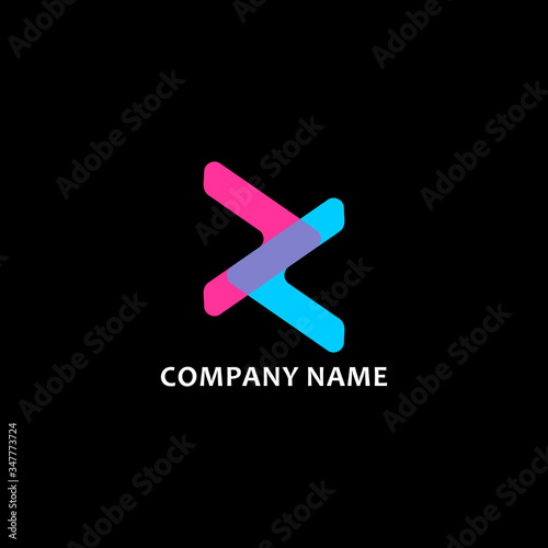 modern letter x and l logo technology for business company vector