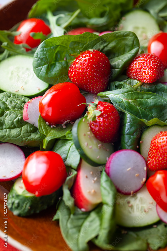 Macro photo of a delicious salad Macro photo of a delicious salad