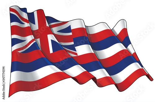 Waving Flag of the State of Hawaii