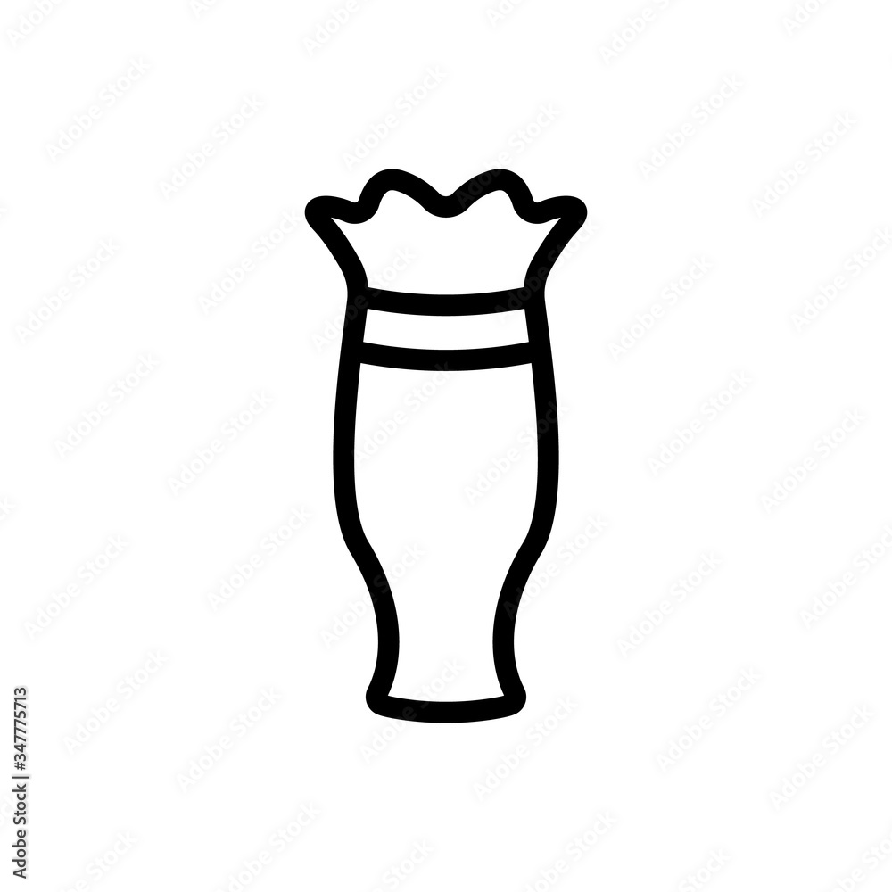 broken home vase icon vector. broken home vase sign. isolated contour symbol illustration