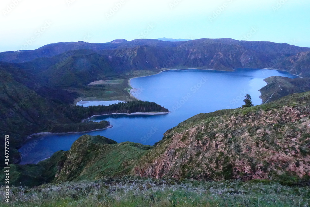 Mountain lake on the azores