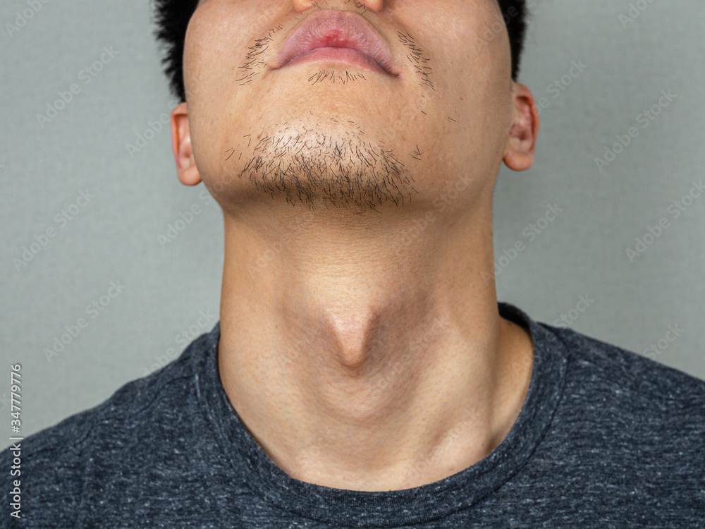 Obraz premium Asian man beard or facial hair - close up shot