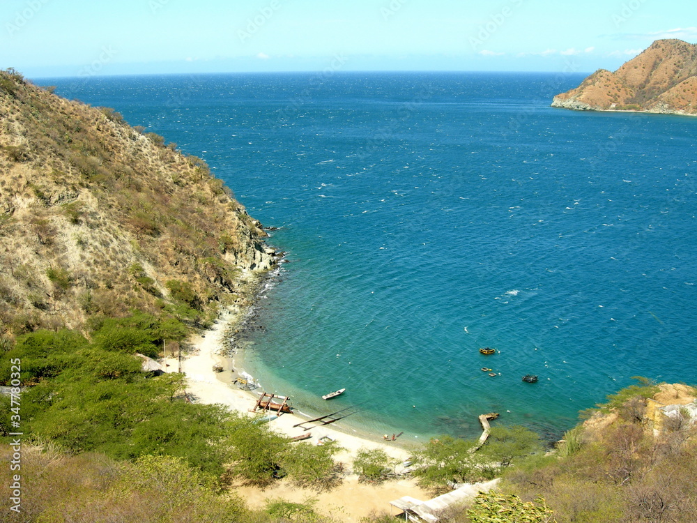 View over Taganga bay in Colombia
