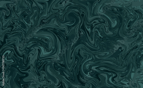 Abstract color Liquid marble in dark tone have a confuse and sad meaning psychological.