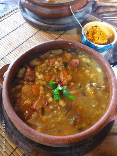Delicious Locro stew from the Andes